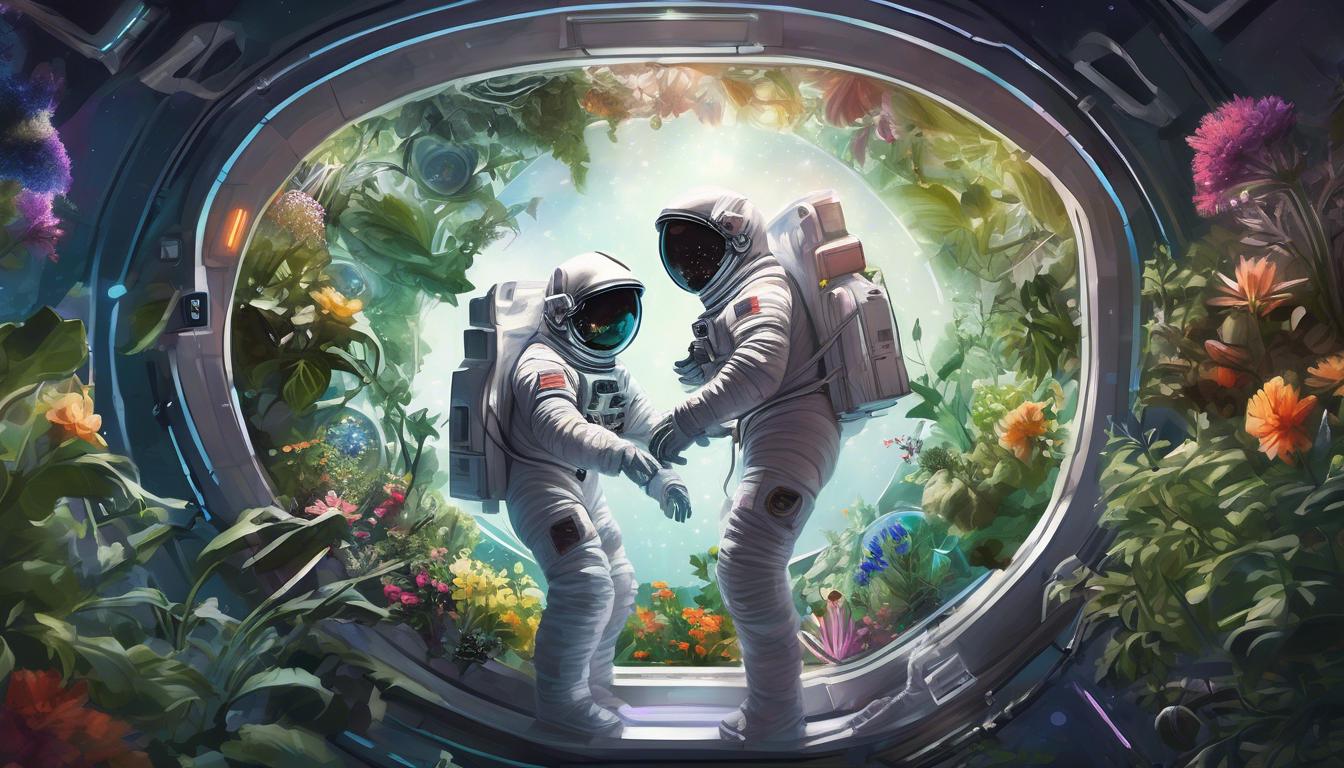 Astronautas que crecen en el espacio