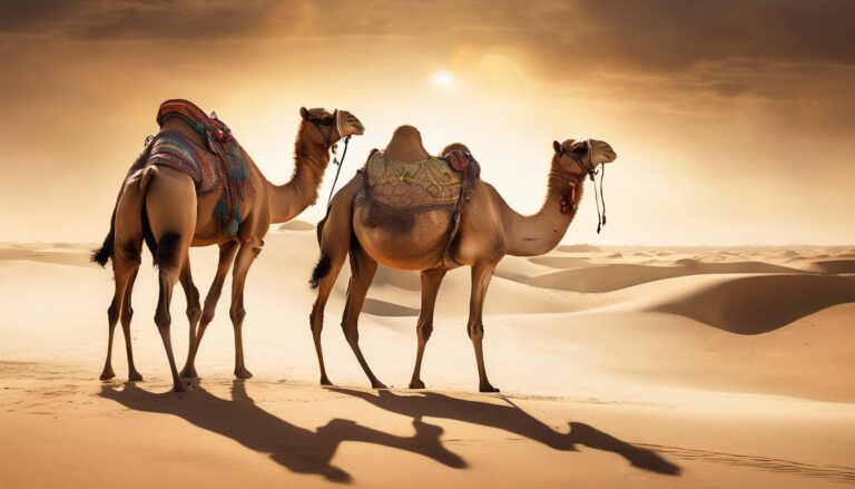 Camellos y sus tres párpados contra la arena