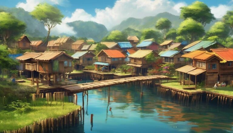 El pueblo que vive sobre puentes de madera flotante