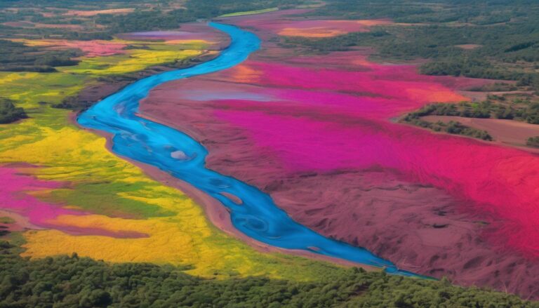 El río que parece tener cinco colores diferentes al mismo tiempo