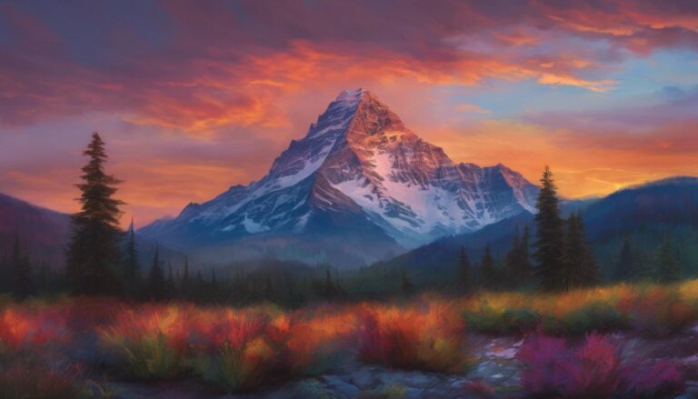 La montaña que cambia de color según la hora del día