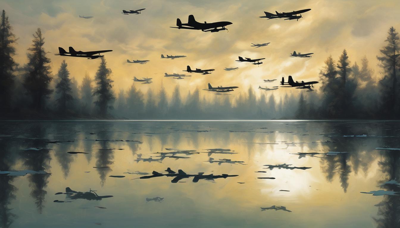 El lago donde se hundieron cientos de aviones