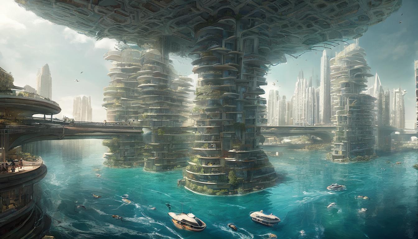 La ciudad que está construida completamente sobre agua