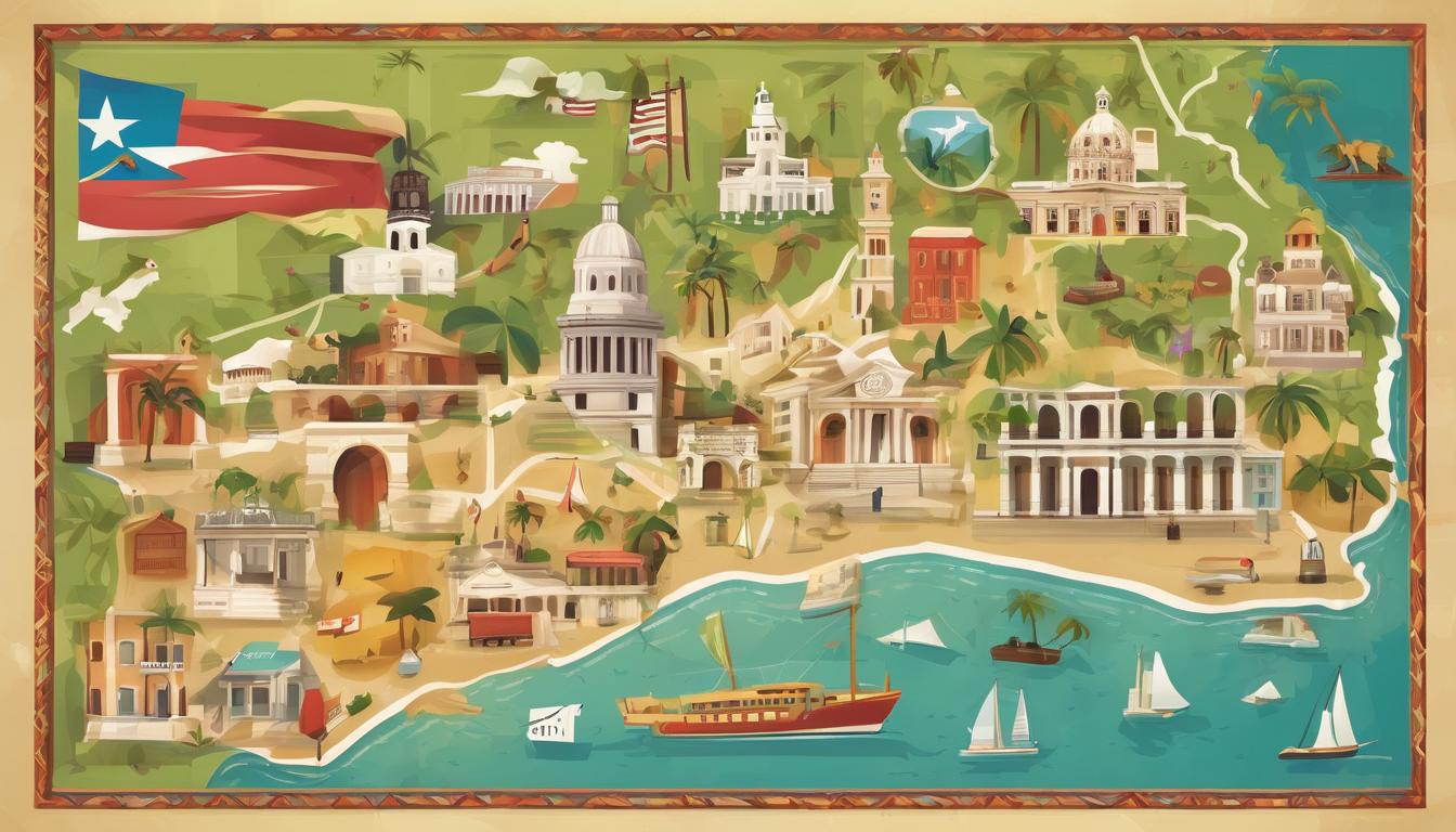 Mapa de lugares turísticos de Puerto Rico